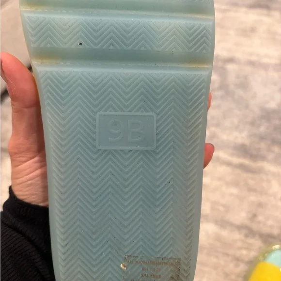 Tory Burch Bubble Jelly Slides | Island Blue/Firefly sandals - Picture 4 of 6